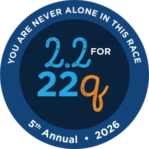 2.2 for 22q Walk/Run/Ride 2026 logo