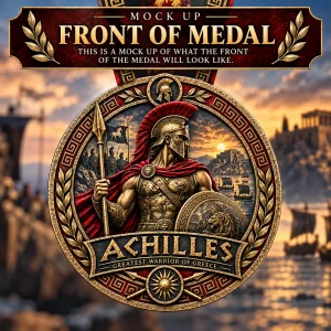 Achilles Virtual Race 2026 | Gods & Warriors Series | 1M 5K 10K 13.1 26.2 logo