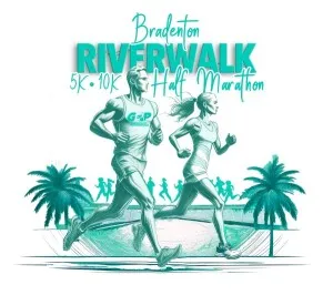 Bradenton Riverwalk Half Marathon 10k 5k logo