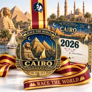 Cairo, Egypt Virtual Race 2026 – Run or Walk Anytime | 1M, 5K, 10K, 13.1 & 26.2 logo