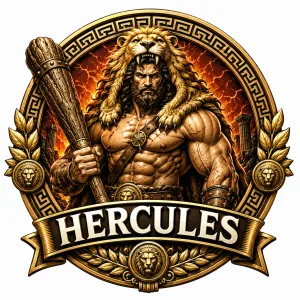 Hercules Race 2026 | Gods & Warriors Virtual Running Series 1M 5K 10K 13.1 26.2 logo