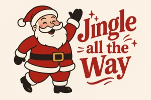 Jingle All the Way - Christmas Day 5K, 10K, Half Marathon, Kids Dash by Califlow Runs logo