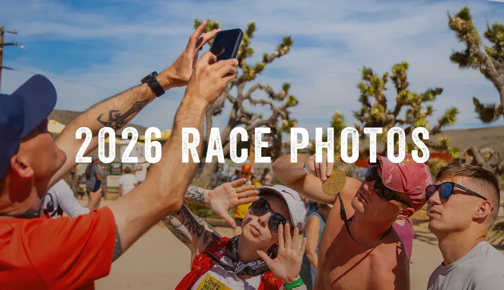 People taking photos with their medals at a race, with the text '2026 RACE PHOTOS' overlaid.