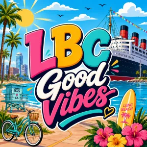 LBC - Good Vibes Run 5K, 10K, & Half Marathon by Califlow Runs logo