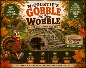 McCourtie’s Gobble ’Til You Wobble logo