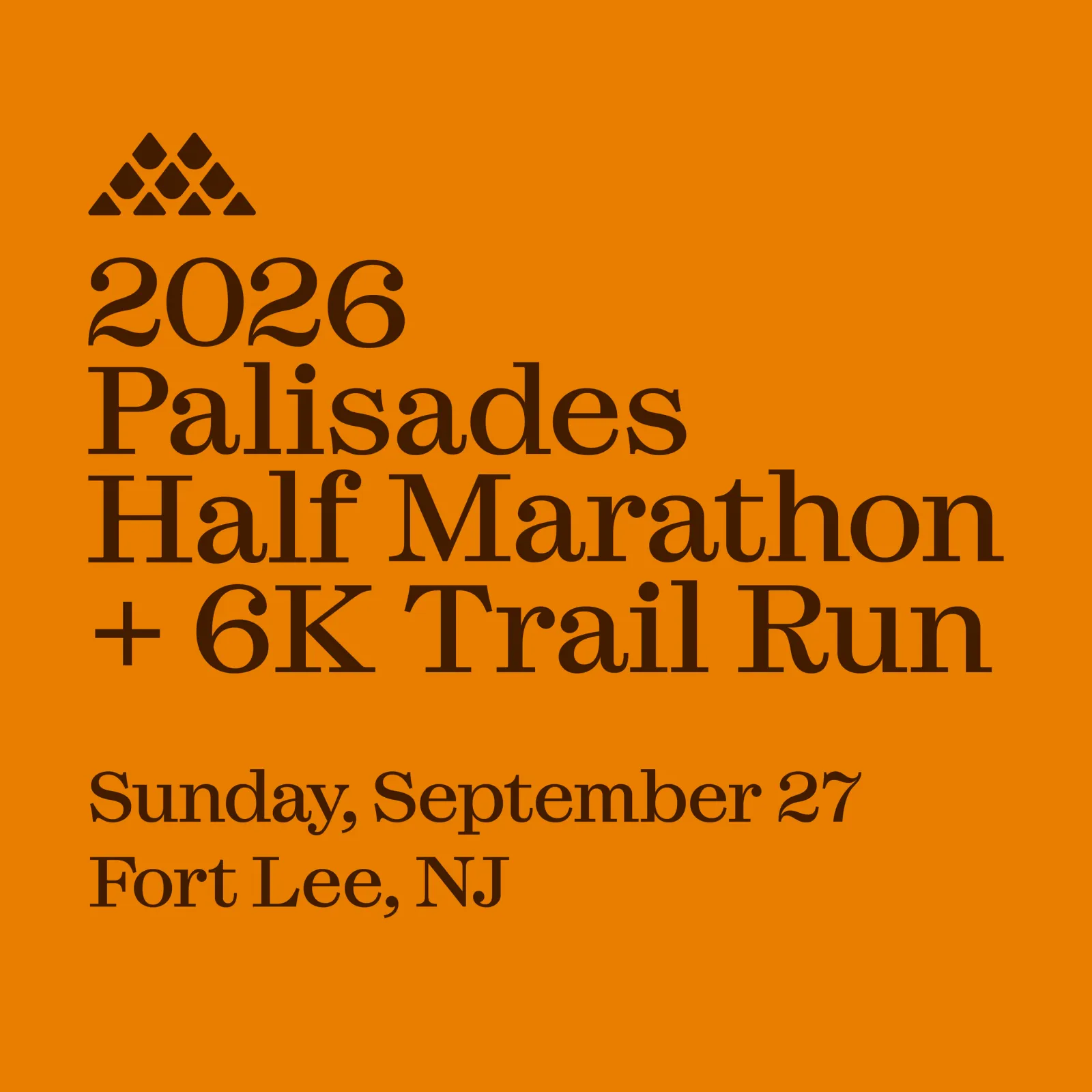 Palisades Half Marathon + 6K Trail Run logo