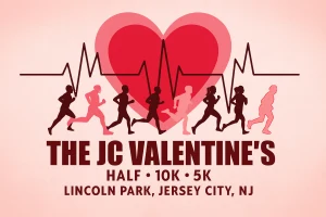 The JC Valentine's Half Marathon, 10K, 5K logo