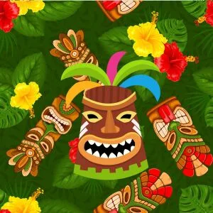 Tiki Time Run: Paradise Run 5K, 10K, & Half Marathon by Califlow Runs logo