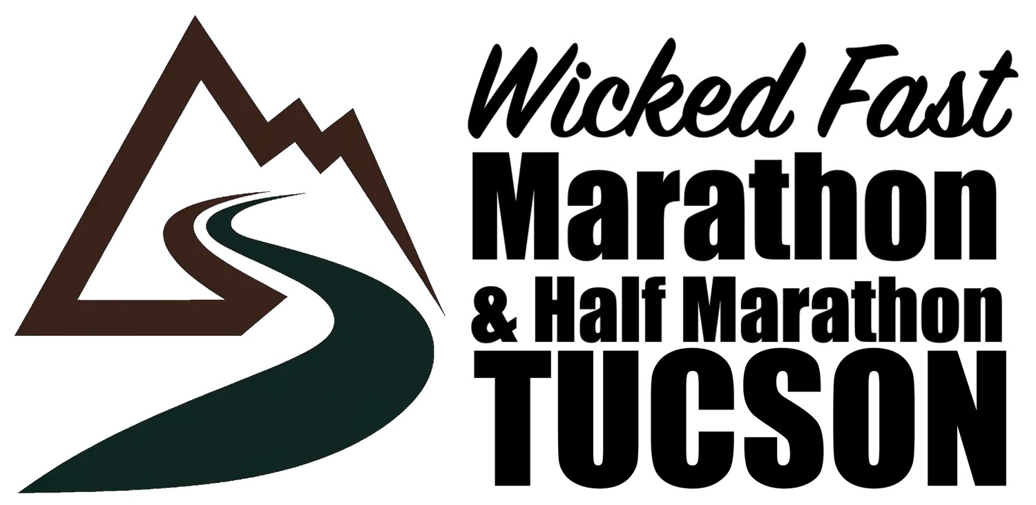 WICKED FAST MARATHON & HALF MARATHON TUCSON, ARIZONA logo