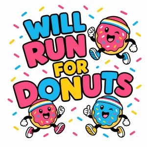 Will Run for Donuts Half Marathon, 5k + 1 Mile logo